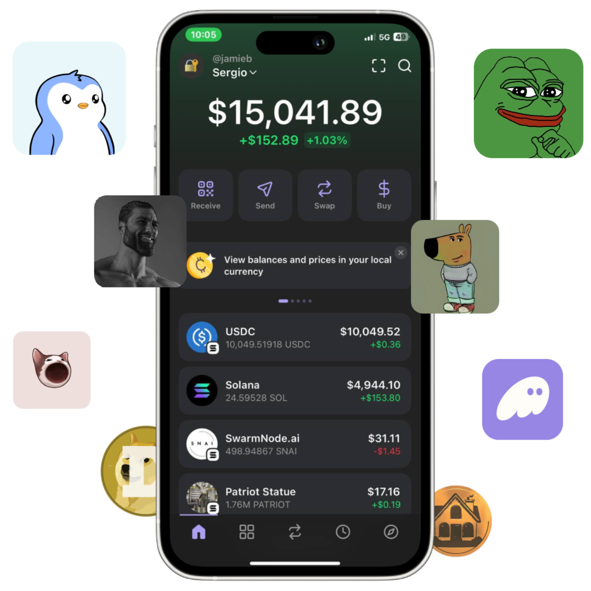 Solana token visualization